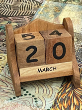 Load image into Gallery viewer, Wooden Desk Calendar-Retro vintage wall calendar
