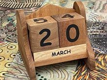 Load image into Gallery viewer, Wooden Desk Calendar-Retro vintage wall calendar