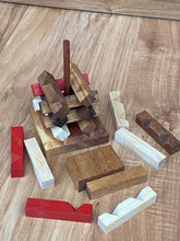 Load image into Gallery viewer, Wooden stacking brainteaser puzzle