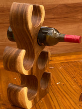 Load image into Gallery viewer, Wine Rack Carved Wood 6 bottle Wine Storage-Acacia Wood handcrafted