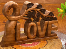 Load image into Gallery viewer, Mothers Day Gift Wooden carved LOVE words decoration 33 cm long
