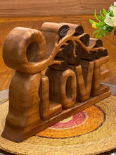 Load image into Gallery viewer, Mothers Day Gift Wooden carved LOVE words decoration 33 cm long