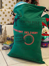 Load image into Gallery viewer, Christmas Santa Gift Sacks Stockings Large Canvas  50 cm x 70 cm Kids Gift Bag