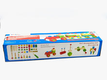 Load image into Gallery viewer, Wooden Train Nut Combination with Puzzle Shapes Stacking Train-52 pieces.