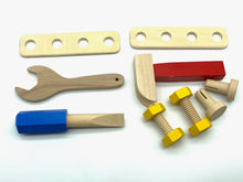Load image into Gallery viewer, Toddlers Wooden tool bench.