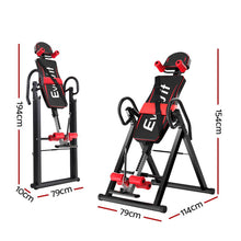 Load image into Gallery viewer, Everfit Inversion Table Gravity Stretcher Inverter Foldable Home Fitness Gym