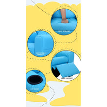 Load image into Gallery viewer, Keezi Kids Recliner Chair Blue PU Leather Sofa Lounge Couch Children Armchair