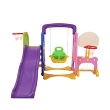 Load image into Gallery viewer, Keezi Kids 7-in-1 Slide Swing with Basketball Hoop Toddler Outdoor Indoor Play