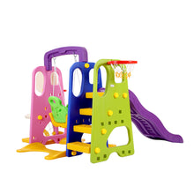 Load image into Gallery viewer, Keezi Kids 7-in-1 Slide Swing with Basketball Hoop Toddler Outdoor Indoor Play