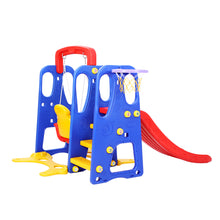Load image into Gallery viewer, Keezi Kids 3-in-1 Slide Swing with Basketball Hoop Toddler Outdoor Indoor Play