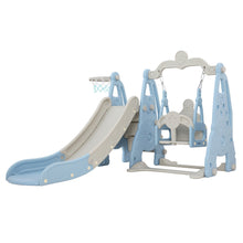 Load image into Gallery viewer, Keezi Kids Slide 170cm Extra Long Swing Basketball Hoop Toddlers PlaySet Blue