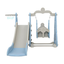 Load image into Gallery viewer, Keezi Kids Slide 170cm Extra Long Swing Basketball Hoop Toddlers PlaySet Blue