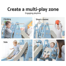 Load image into Gallery viewer, Keezi Kids Slide 170cm Extra Long Swing Basketball Hoop Toddlers PlaySet Blue