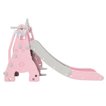 Load image into Gallery viewer, Keezi Kids Slide 170cm Extra Long Swing Basketball Hoop Toddlers PlaySet Pink