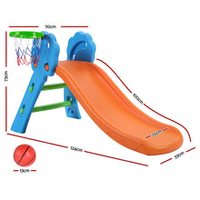 Load image into Gallery viewer, Keezi Kids Slide with Basketball Hoop Outdoor Indoor Playground Toddler Play
