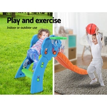 Load image into Gallery viewer, Keezi Kids Slide with Basketball Hoop Outdoor Indoor Playground Toddler Play