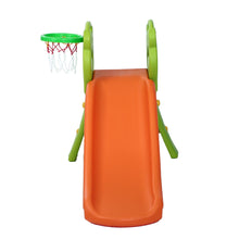 Load image into Gallery viewer, Keezi Kids Slide Basketball Hoop Activity Center Outdoor Toddler Play Set Orange