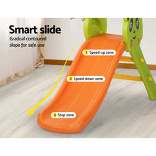 Load image into Gallery viewer, Keezi Kids Slide Basketball Hoop Activity Center Outdoor Toddler Play Set Orange