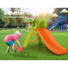 Load image into Gallery viewer, Keezi Kids Slide Basketball Hoop Activity Center Outdoor Toddler Play Set Orange