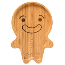 Load image into Gallery viewer, Toddlers mealtime Plate 100% sustainable bamboo Gingy the Gingerbread Man
