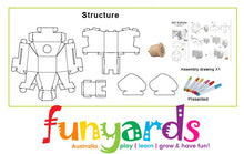 Load image into Gallery viewer, Cardboard pretend ELEPHANT - 3D DIY craft ELEPHANT Animal -easy build decorate