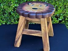 Load image into Gallery viewer, Kids Chair Wooden Stool Animal Lion Theme Children’s Chair and Toddlers Stepping Stool.