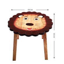 Load image into Gallery viewer, Children's Animal Table Wooden LION Theme.