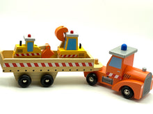 Load image into Gallery viewer, Kids wooden truck with tippers toy diggers and tilt tray