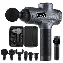 Load image into Gallery viewer, Everfit Massage Gun 6 Heads Massager Electric LCD Vibration Relief Percussion