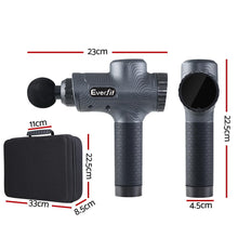 Load image into Gallery viewer, Everfit Massage Gun 6 Heads Massager Electric LCD Vibration Relief Percussion