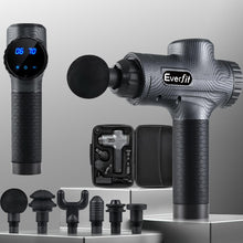Load image into Gallery viewer, Everfit Massage Gun 6 Heads Massager Electric LCD Vibration Relief Percussion