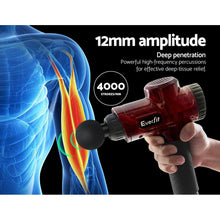 Load image into Gallery viewer, Everfit Massage Gun 6 Heads Electric Massager LCD Vibration Percussion Relief