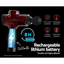 Load image into Gallery viewer, Everfit Massage Gun 6 Heads Electric Massager LCD Vibration Percussion Relief