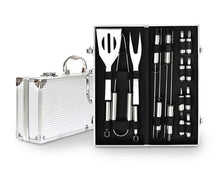 Load image into Gallery viewer, Fathers Day Gift Men's Republic 16 Piece BBQ Set in Aluminium Case