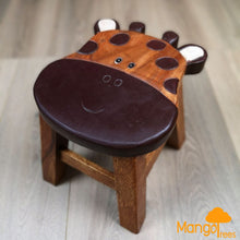 Load image into Gallery viewer, Kids Chair Wooden Stool Animal GIRAFFE Theme Children’s Chair and Toddlers Stepping Stool
