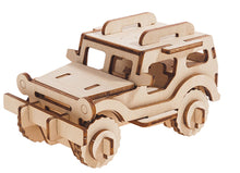 Load image into Gallery viewer, Model kit 4 x 4 Jeep Car 3D Ply Wood -craft kit- ages 3+