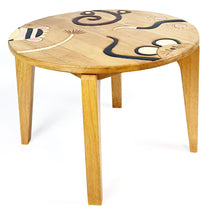Load image into Gallery viewer, Hand Carved Children's Table Wooden Animals Theme.