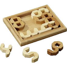 Load image into Gallery viewer, Tricky Numbers, Bamboo Puzzle brain teaser puzzle, wood, handmade 3D puzzle-sort into correct order