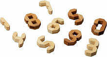 Load image into Gallery viewer, Tricky Numbers, Bamboo Puzzle brain teaser puzzle, wood, handmade 3D puzzle-sort into correct order