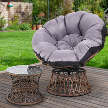 Load image into Gallery viewer, Gardeon Outdoor Papasan Chairs Table Lounge Setting Patio Furniture Wicker Brown