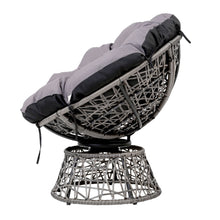 Load image into Gallery viewer, Gardeon Outdoor Papasan Chairs Table Lounge Setting Patio Furniture Wicker Grey