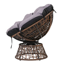 Load image into Gallery viewer, Gardeon Outdoor Lounge Setting Papasan Chairs Table Patio Furniture Wicker Brown
