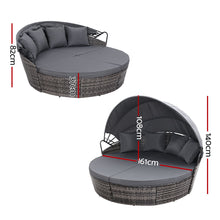 Load image into Gallery viewer, Gardeon Outdoor Lounge Setting Patio Furniture Sofa Wicker Garden Rattan Set Day Bed Grey