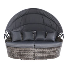 Load image into Gallery viewer, Gardeon Outdoor Lounge Setting Patio Furniture Sofa Wicker Garden Rattan Set Day Bed Grey