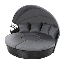 Load image into Gallery viewer, Gardeon Outdoor Lounge Setting Sofa Patio Furniture Wicker Garden Rattan Set Day Bed Black