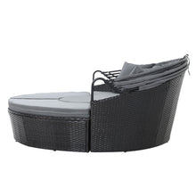 Load image into Gallery viewer, Gardeon Outdoor Lounge Setting Sofa Patio Furniture Wicker Garden Rattan Set Day Bed Black