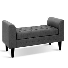 Load image into Gallery viewer, Artiss Fabric Storage Ottoman - Grey