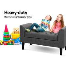 Load image into Gallery viewer, Artiss Fabric Storage Ottoman - Grey