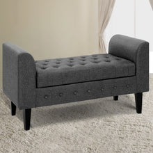 Load image into Gallery viewer, Artiss Fabric Storage Ottoman - Grey
