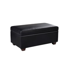 Load image into Gallery viewer, Artiss Faux PU Leather Storage Ottoman - Black